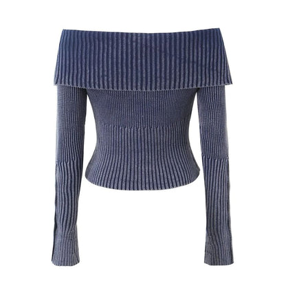 Off-Shoulder Button-Up Plain Crop Cardigan