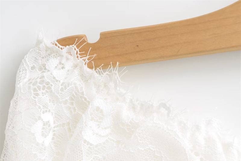 Lace Panel Button Up Cable Knit Crop Tube Top