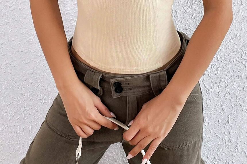 Solid Ribbed Knit Tube Top