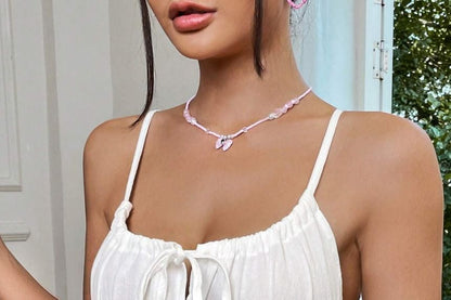 Cropped Tie-Front Camisole with Scoop Neckline