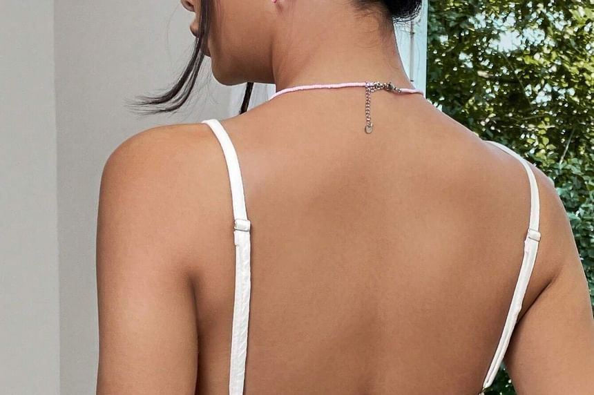 Cropped Tie-Front Camisole with Scoop Neckline