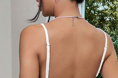 Cropped Tie-Front Camisole with Scoop Neckline