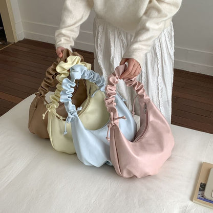 Plain Faux Leather Crossbody Bag