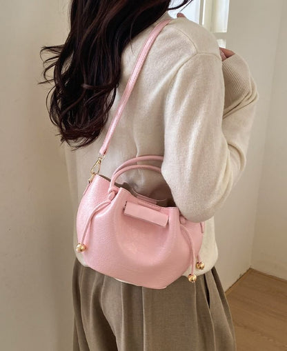 Set: Faux Leather Crossbody Bag + Pouch