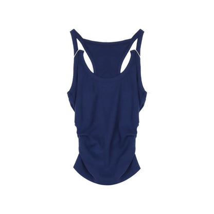 Scoop Neck Fitted Tank Top - Solid Everyday Wear