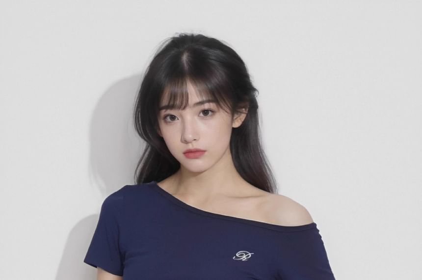 Off-Shoulder Fitted Tee - Short Sleeve Classic