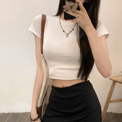 Cropped Crew Neck Tee - Short Sleeve Essential