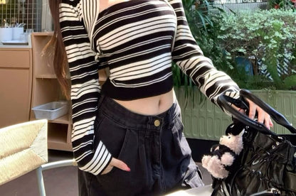 Striped Knit Crop Tube Top with Open Front Shrug Set