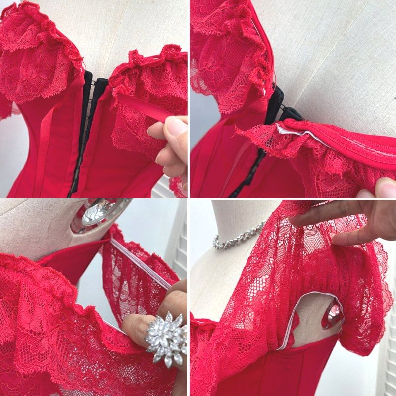 Corset Top with Off-Shoulder Neckline - Statement