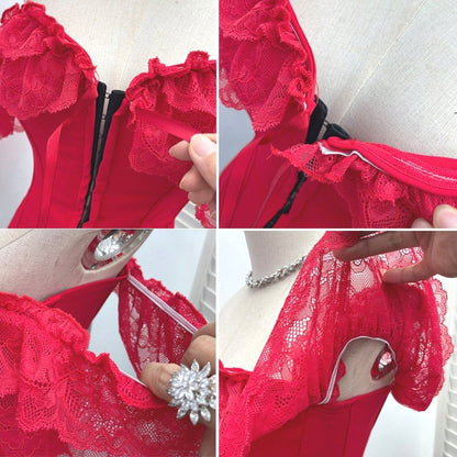 Corset Top with Off-Shoulder Neckline - Statement
