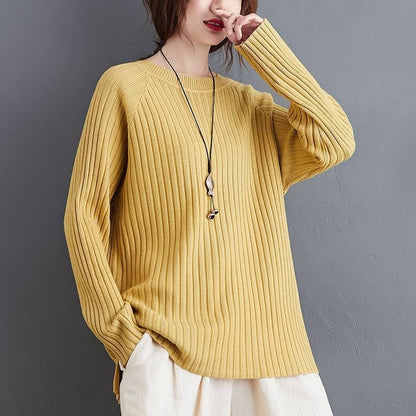 Classic Crew Neck Knit Top