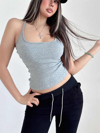 Halter Neck Solid Basic Top