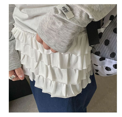 Ruffled Scoop Neck Layered Tank