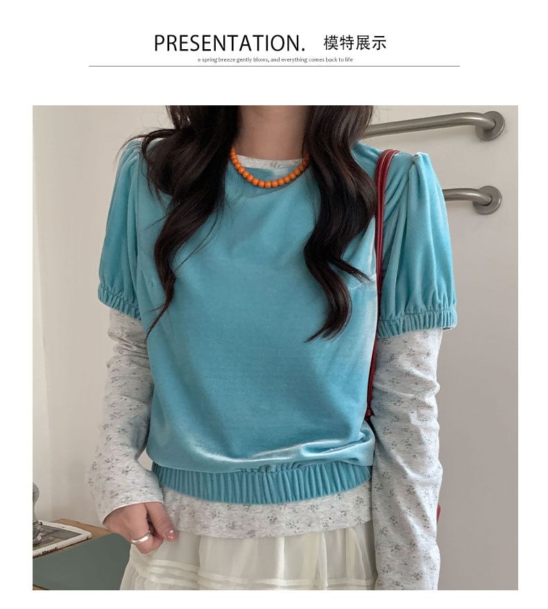 Casual Short Sleeve Crop Tee with Round Neck