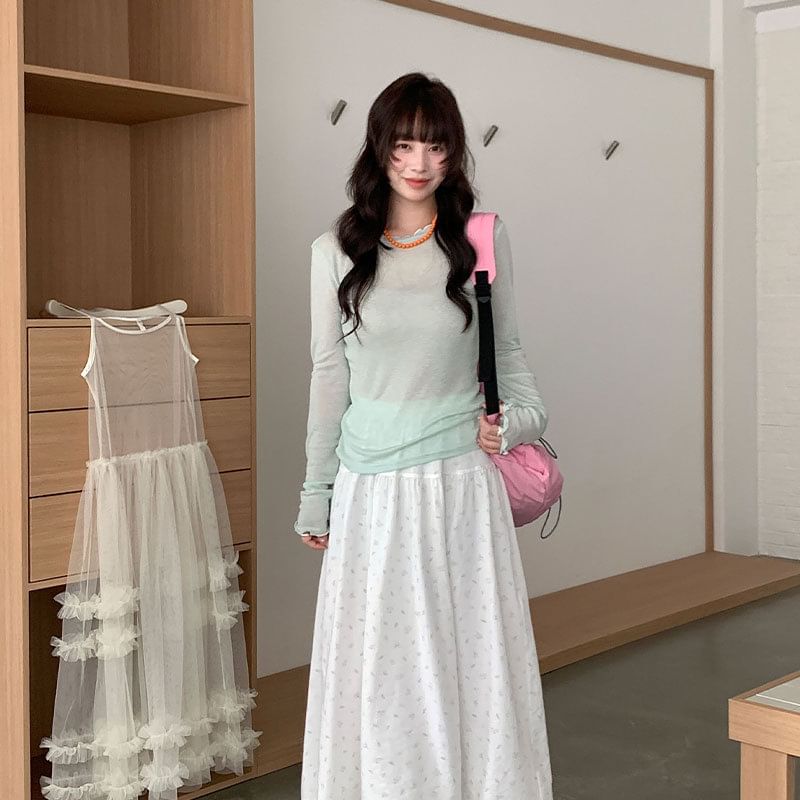 Lettuce Edge Sheer Crew Neck Tee