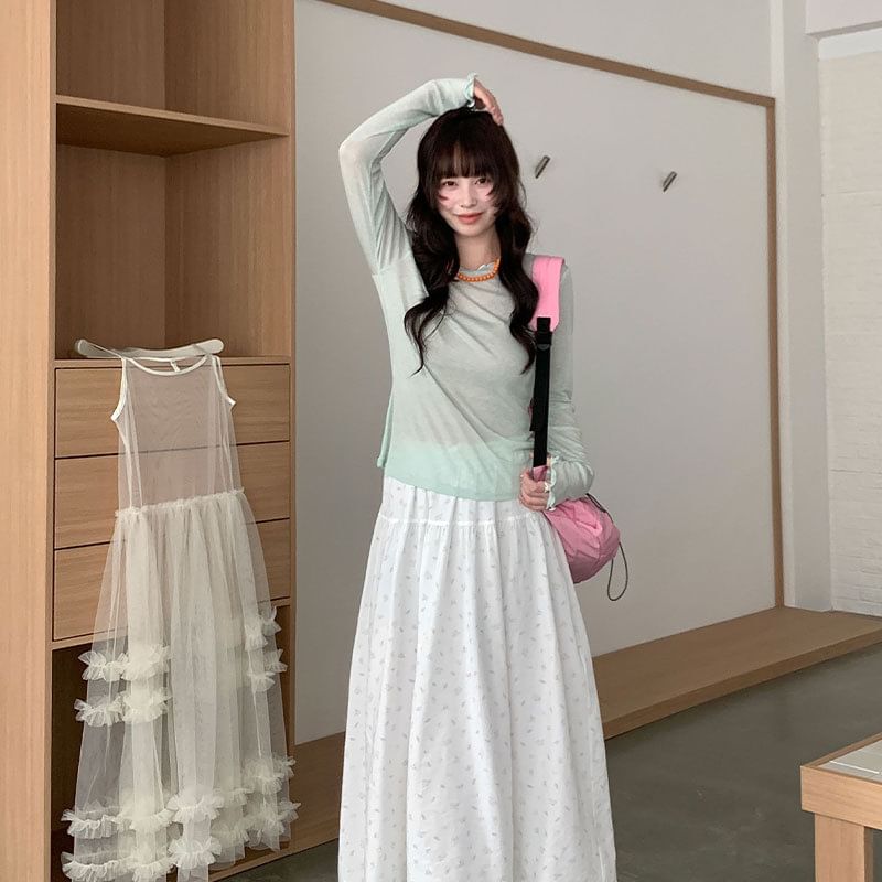 Lettuce Edge Sheer Crew Neck Tee