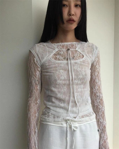 Boat Neck Lace Top