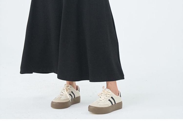 Black Maternity Maxi Skirt with Drawstring Waist - Altfashion Shop