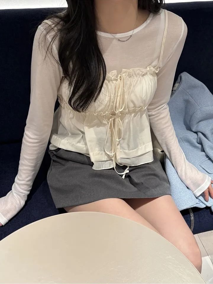 Frill Trim Camisole - Elegant Layering Piece