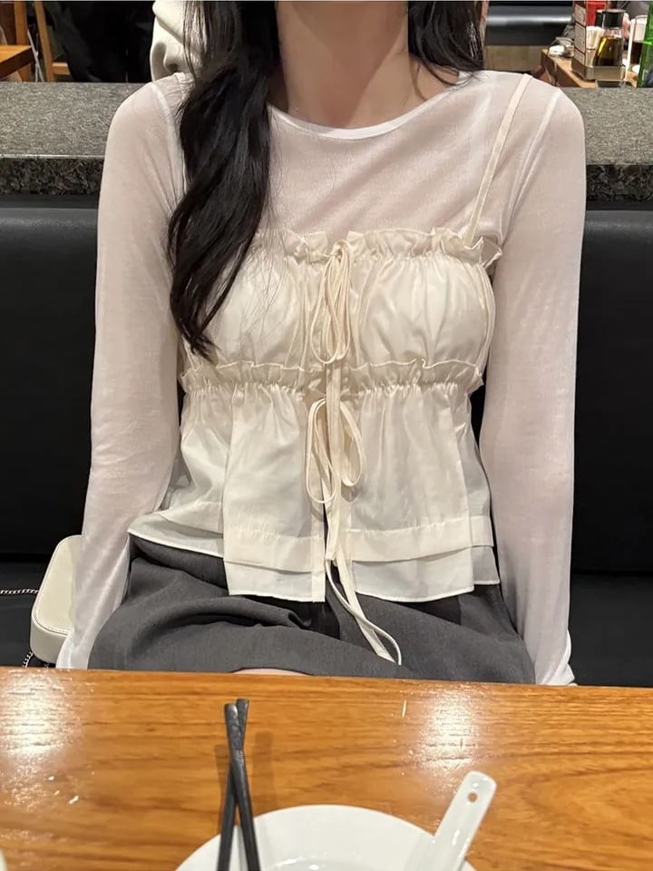 Frill Trim Camisole - Elegant Layering Piece