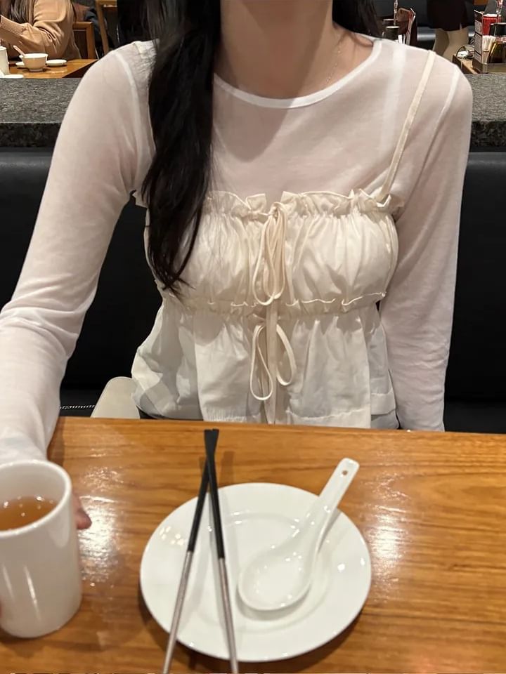 Frill Trim Camisole - Elegant Layering Piece