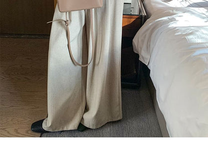Ruched Wrap Top with V-Neck - Elbow Sleeve