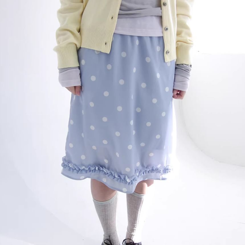 Polka Dot A-Line Skirt - Altfashion Shop