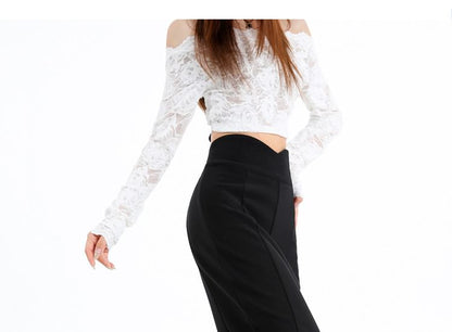 Black Mermaid Maxi Skirt - Elegant High-Waisted Silhouette