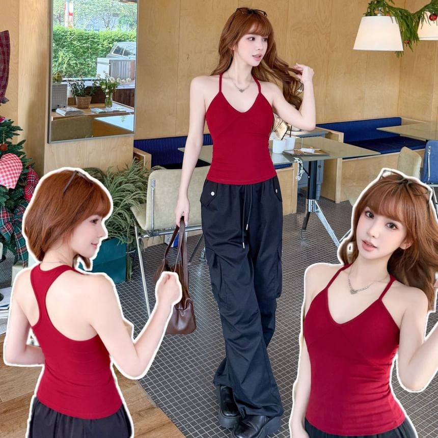 Racerback Padded V-Neck Cami