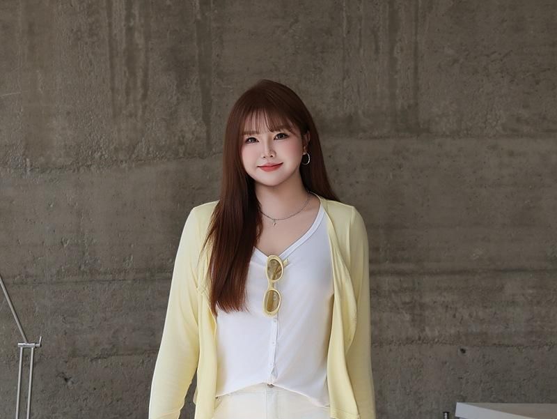 Scoop Neck Mock Two Piece Cardigan