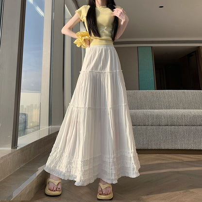 Black Maxi A-Line Skirt - High Waist Elegant