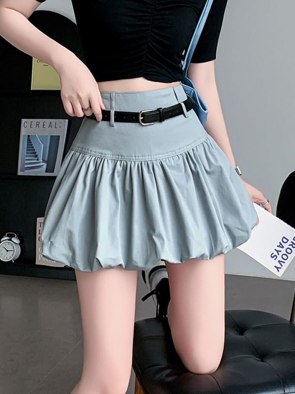 Black Micro A-Line Skirt - Altfashion Shop