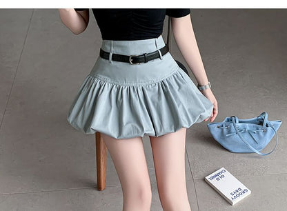 Black Micro A-Line Skirt - Altfashion Shop