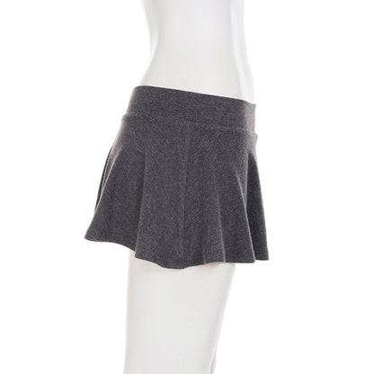 Black Mini A-Line Skirt - Altfashion Shop