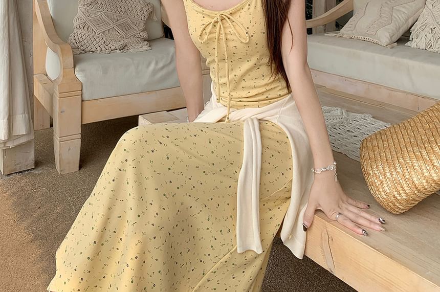 Spaghetti Strap V-Neck Mini A-Line Dress