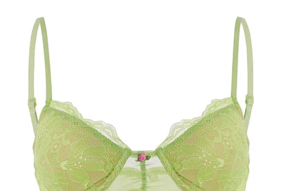 Sheer Cropped Camisole with Lace Trim and Solid Design
