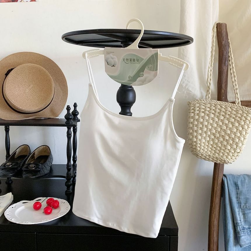 Padded Scoop Neck Minimalist Cami