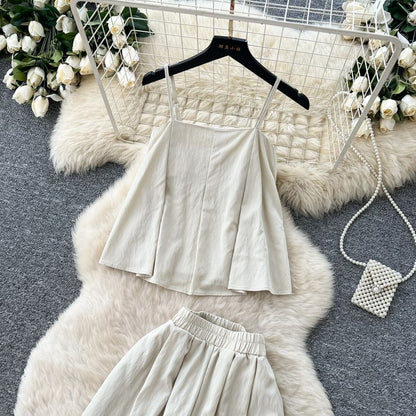 Flowy Cami & Wide-Leg High Waist Pants Set