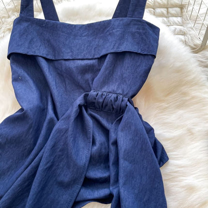 Sleeveless Crop Top & Wide-Leg Pants Set