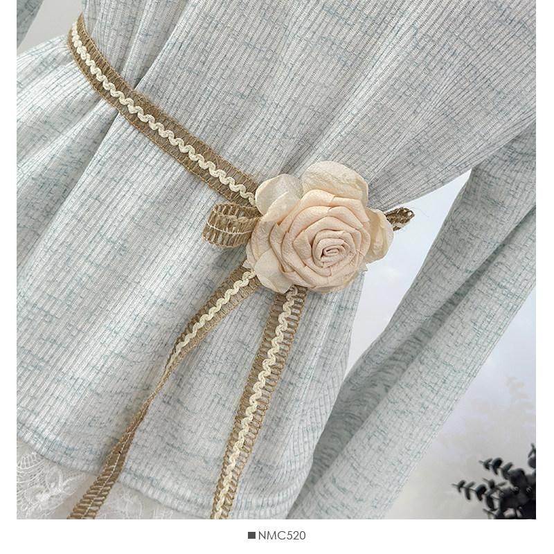Lace Trim Mock Two-Piece Long-Sleeve Tee