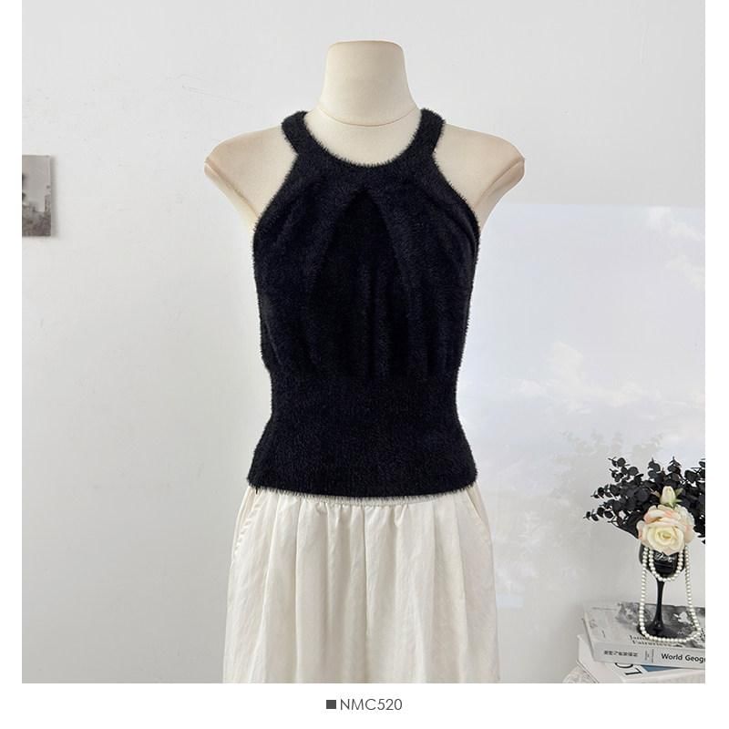 Minimalist Halter Knit Top
