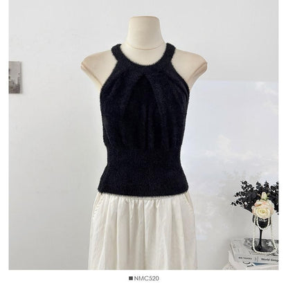 Minimalist Halter Knit Top