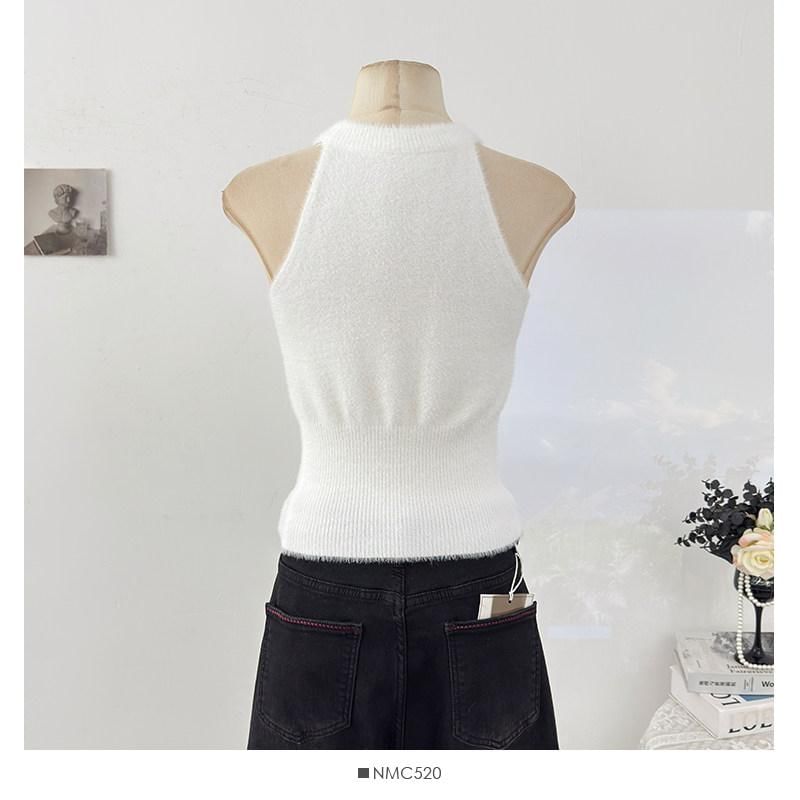 Minimalist Halter Knit Top
