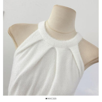 Minimalist Halter Knit Top