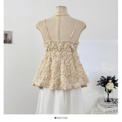 Ruffled Scoop Neck Cami Top