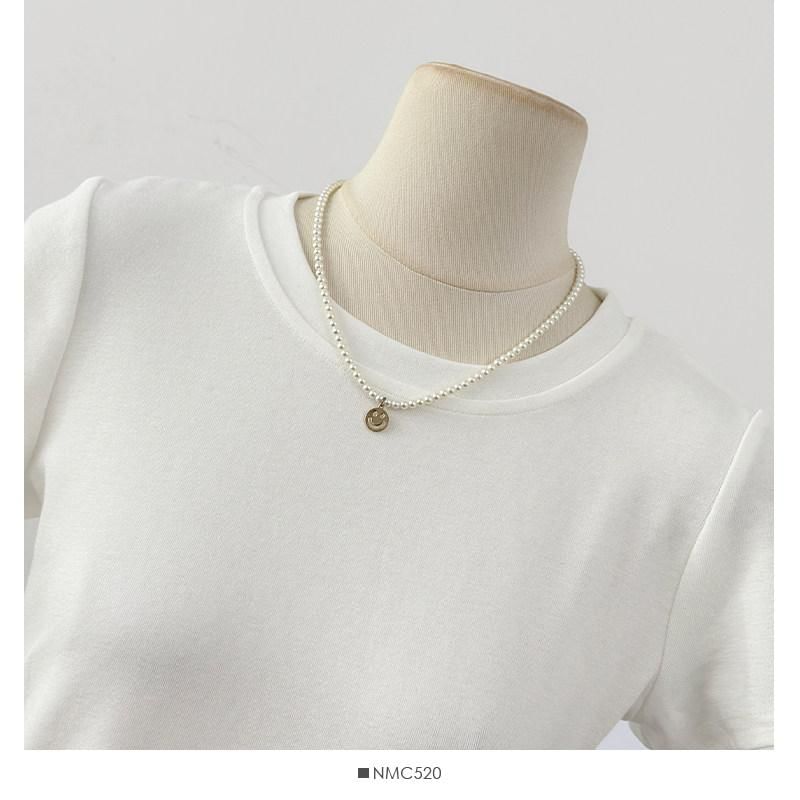 Ruffle Panel Mesh T-Shirt with Short Sleeves and Round Neck