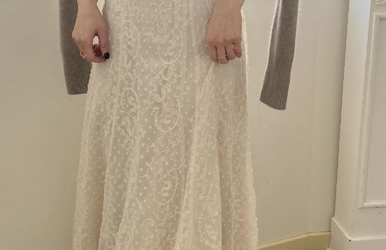 Spaghetti Strap V-Neck Lace Maxi A-Line Dress