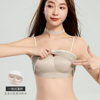 Plain Lace Trim Bra