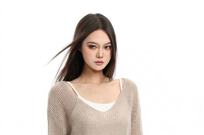 Boat-Neck Long-Sleeve Sweater