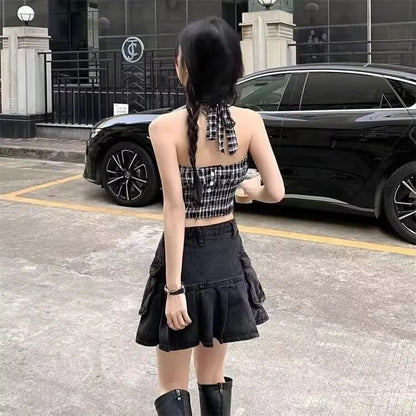 Elegant High-Waist Mini Skirt